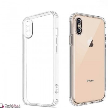Silikoninis dėklas 2.0 mm storio - permatomas (Apple Iphone Xs Max)